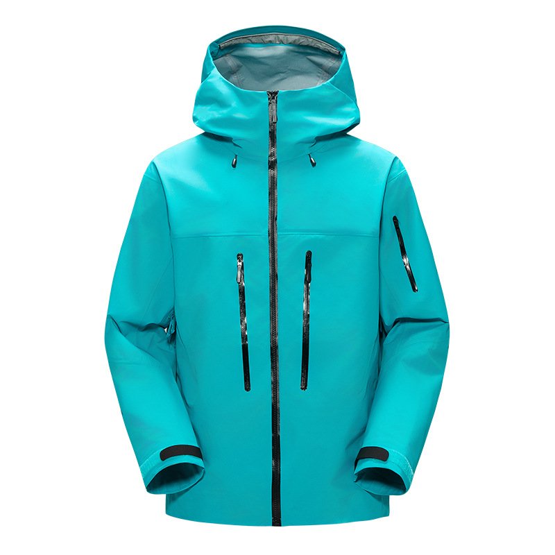Unisex Quality Rainproof Hardshell Jacket Outdoor Waterproof Jacket with Hood Casual Loose Style High Performance Hiking Wear