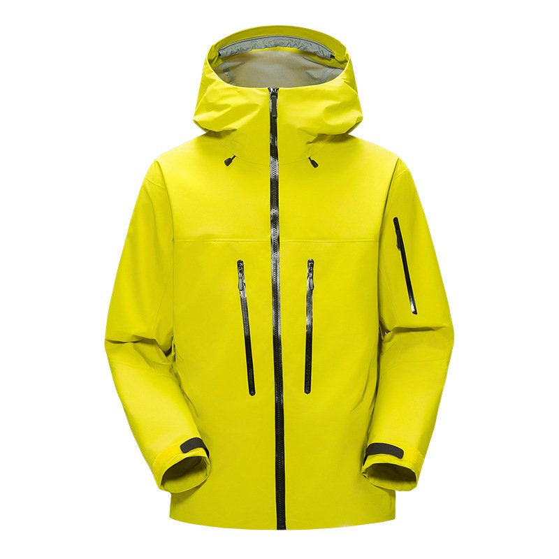 Unisex Quality Rainproof Hardshell Jacket Outdoor Waterproof Jacket with Hood Casual Loose Style High Performance Hiking Wear