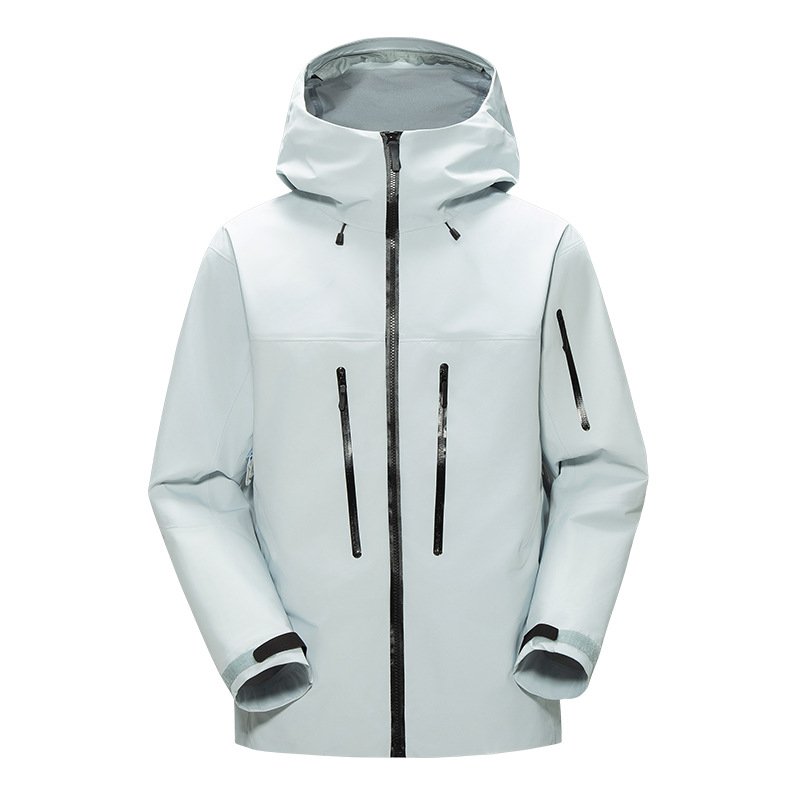 Unisex Quality Rainproof Hardshell Jacket Outdoor Waterproof Jacket with Hood Casual Loose Style High Performance Hiking Wear