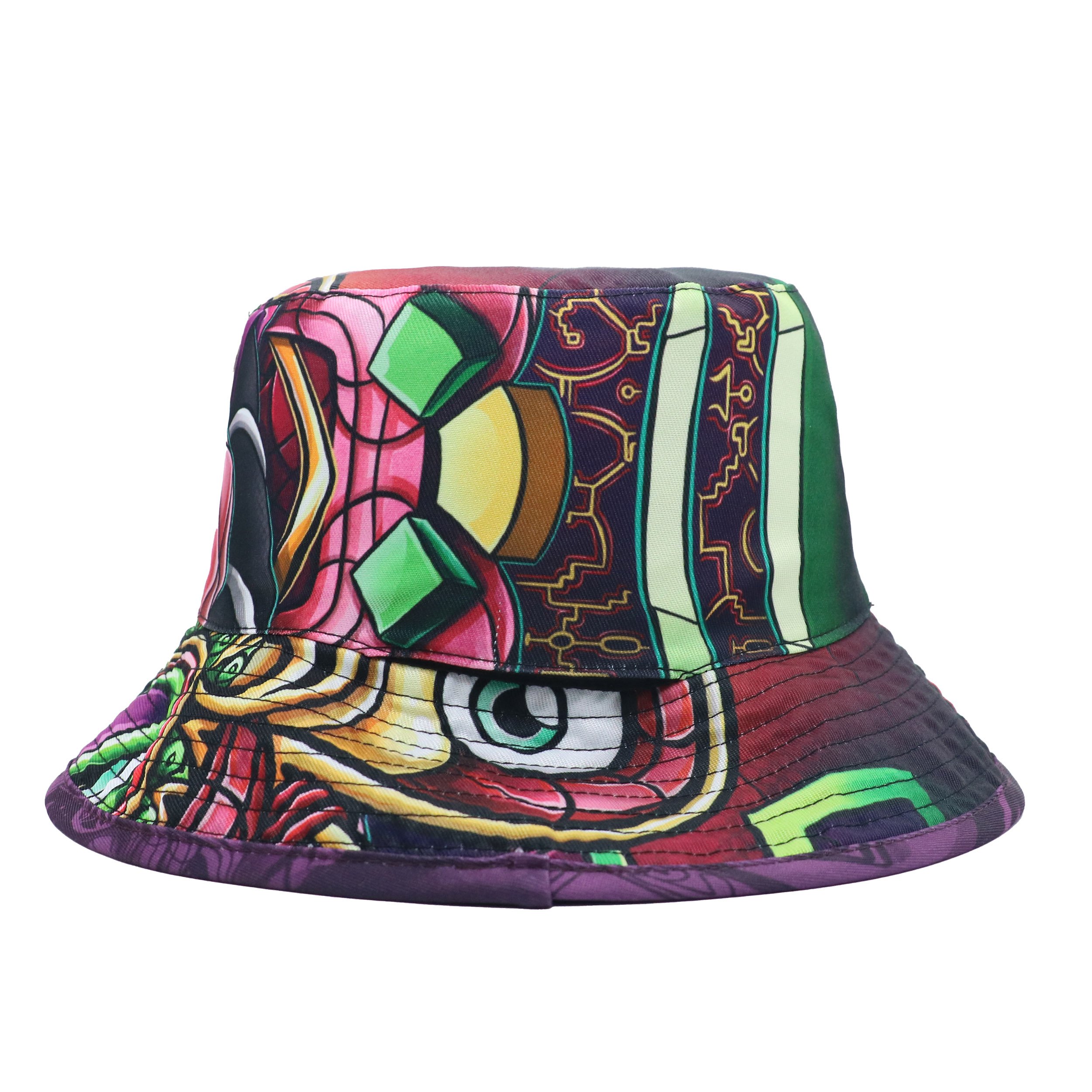 Two-sided Printing Golf Reversible Bucket Cap Hat Custom With Pocket