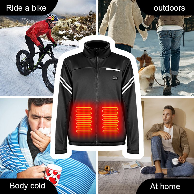 Men Women Electric Usb Heated Jacket Heating Thermal Clothing for Hiking Walking Fishing Hunting Riding