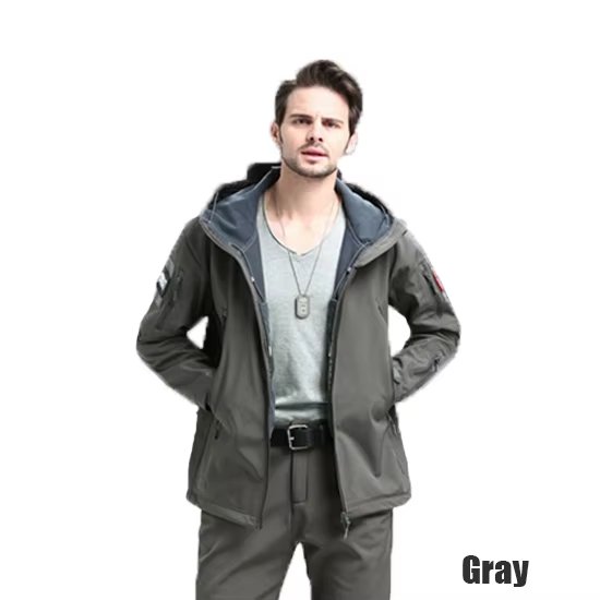 Soft Shell Sharkskin Hiking Clothing Fishing Tactical jacket Tracksuits For Men