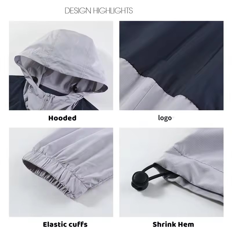 OEM Custom Men Reflective Outdoor Blank Hiking Fishing Soft shell waterproof Windbreaker Jacket For Men