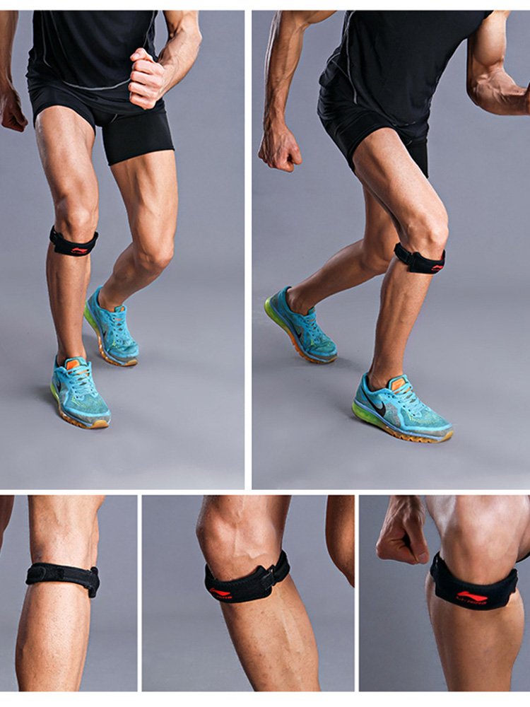 Li Ning Bone Belt Gymnasium Scrambling Basketball Ride with Badminton Protector Knees with Pressure Belt