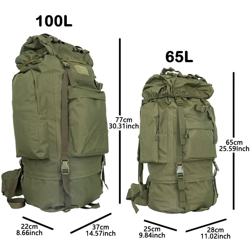 65L Large Capacity Field Training Tactical Backpack Custom 100L Hunting Camping Hiking Travel Outdoor Survival Bag
