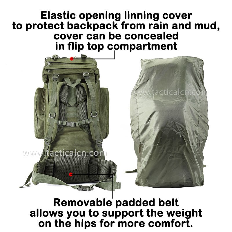 65L Large Capacity Field Training Tactical Backpack Custom 100L Hunting Camping Hiking Travel Outdoor Survival Bag