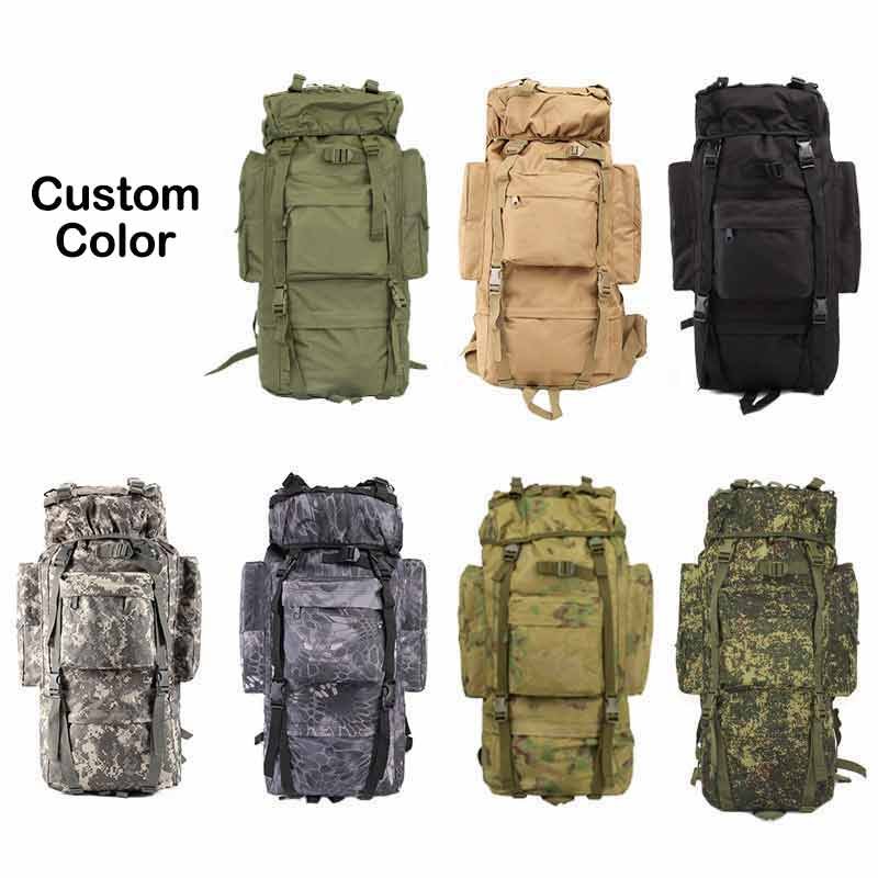 65L Large Capacity Field Training Tactical Backpack Custom 100L Hunting Camping Hiking Travel Outdoor Survival Bag