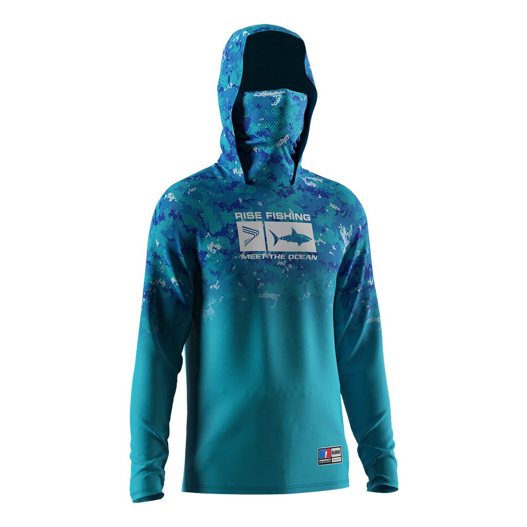 Wholesale Eco-Friendly Sun Protection Fish Fast Dry Colombia Fishing Mens Tail Shirts Fish Mouth Hoodie Canada