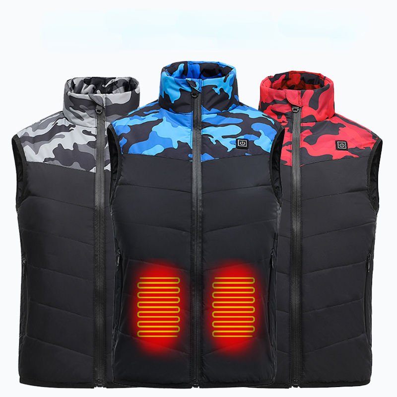 Veste Chauffant Men'S Vests Waistcoats Custom Electric Usb Smart Warm Thermal Winter Clothes Heat Vest Jackets With Battery Pack