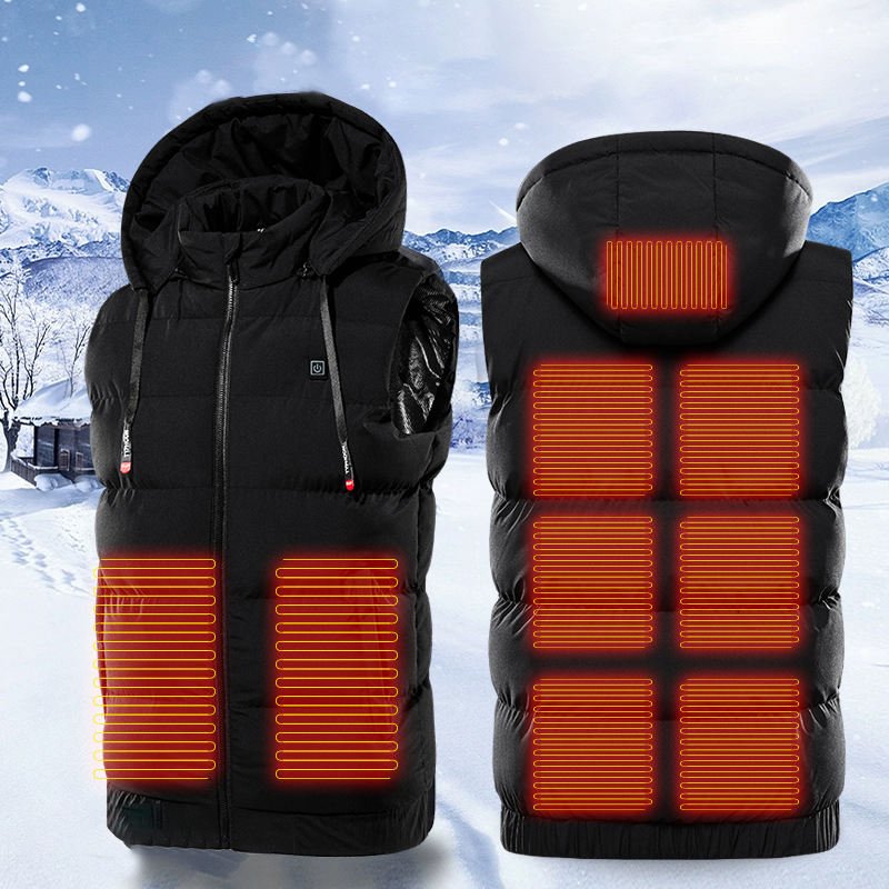 Veste Chauffant Men'S Vests Waistcoats Custom Electric Usb Smart Warm Thermal Winter Clothes Heat Vest Jackets With Battery Pack