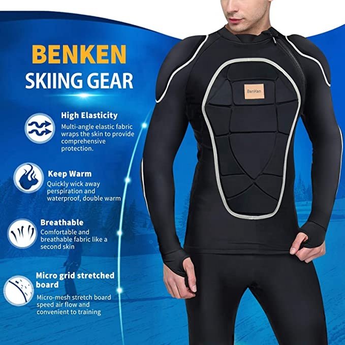 Benken Outdoor Safety Snow Boarding Protection EVA Pad Clothing Skiing Sports Tights Armor Men Ski Protective Gear