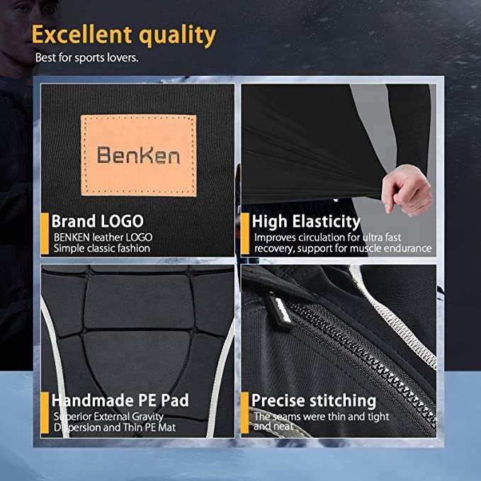Benken Outdoor Safety Snow Boarding Protection EVA Pad Clothing Skiing Sports Tights Armor Men Ski Protective Gear