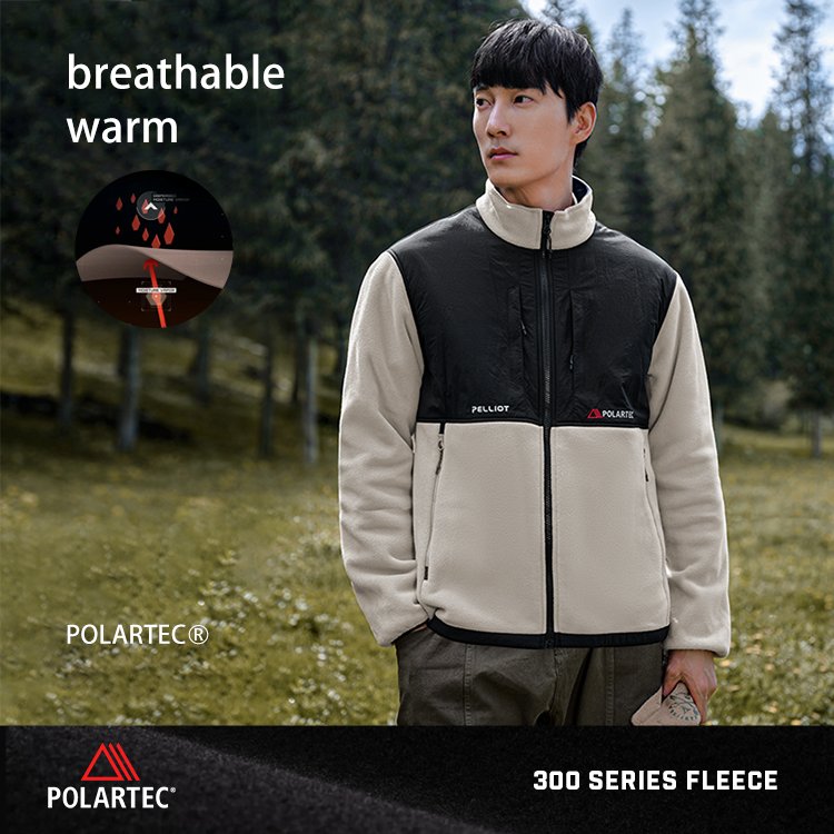 2024 new hiking outdoor winter stand collar unisex Color matching warm POLARTEC fleece jacket