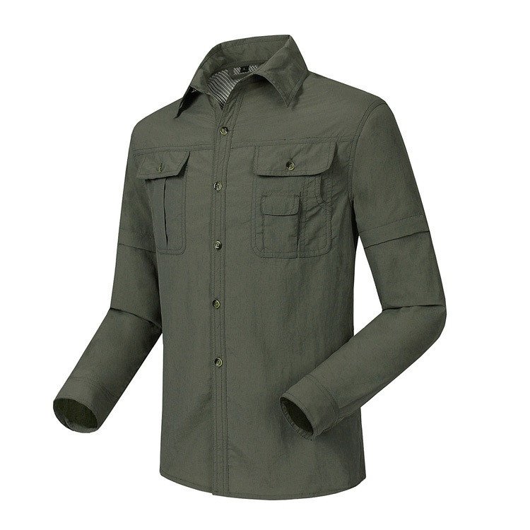 Trekking thin clothing outdoor hiking sun protection quick dry fishing shirts long sleeve for men
