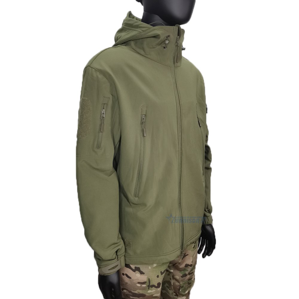 Camouflage Hooded Warm Keep Plus Size Men's Clothing Fleece Hiking Windbreaker Waterproof Jacket