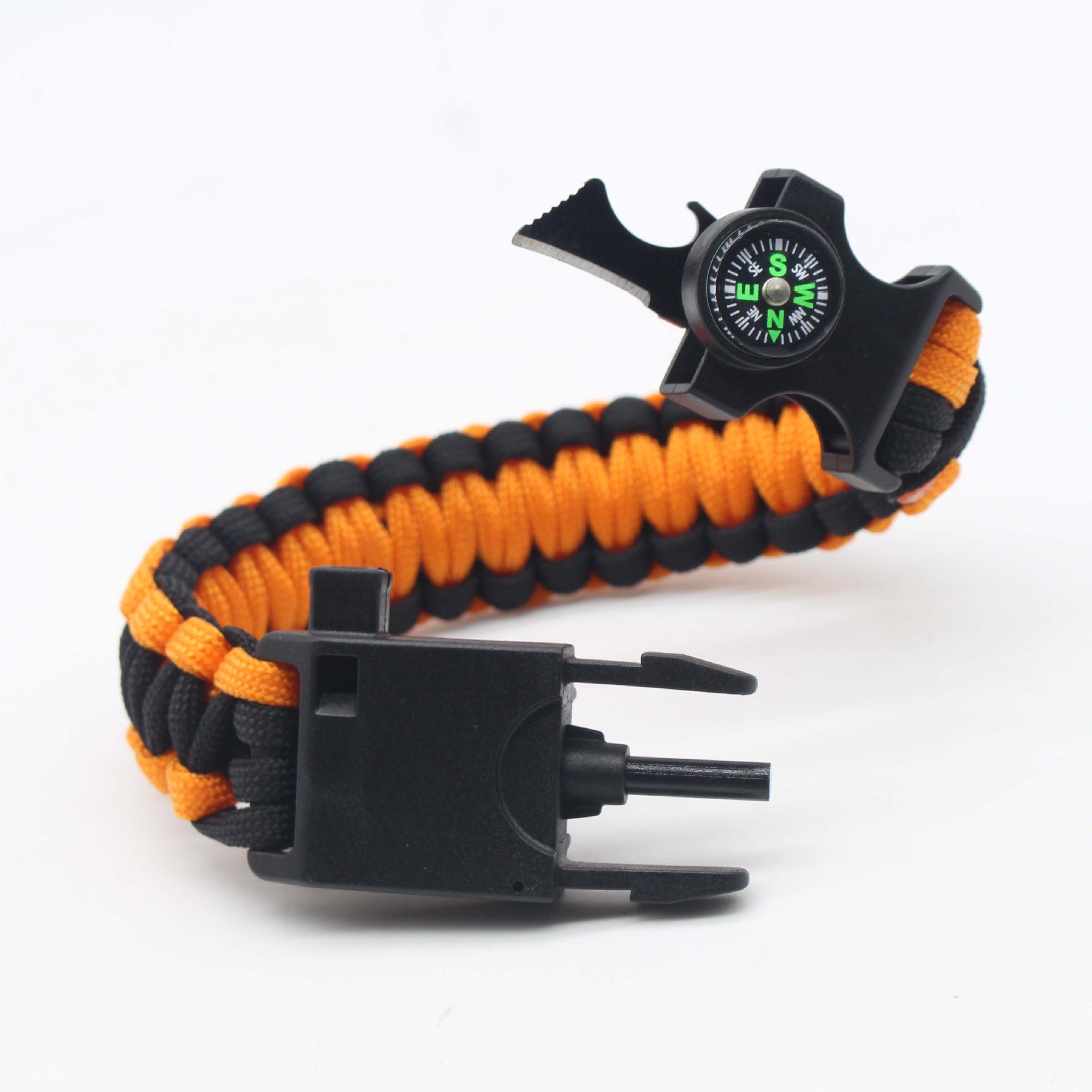 Outdoor Hiking Camping Wristbands Plastic Whistle Bracelet