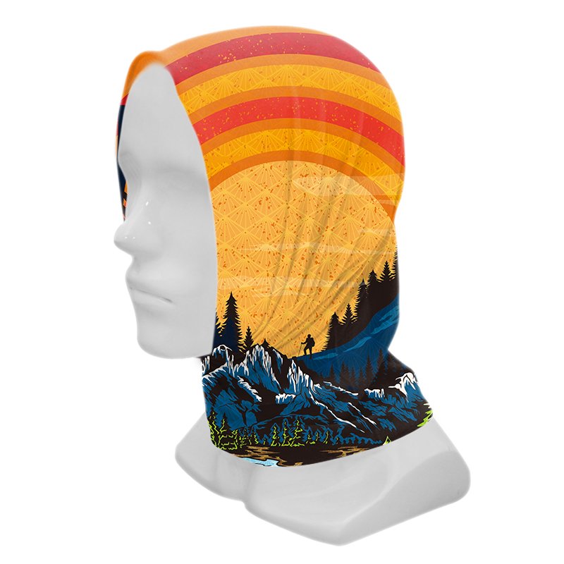 Polyester Tube Bandana Sublimated Multifunctional Headwear Hiking Head Tube Seamless Mask Bandana