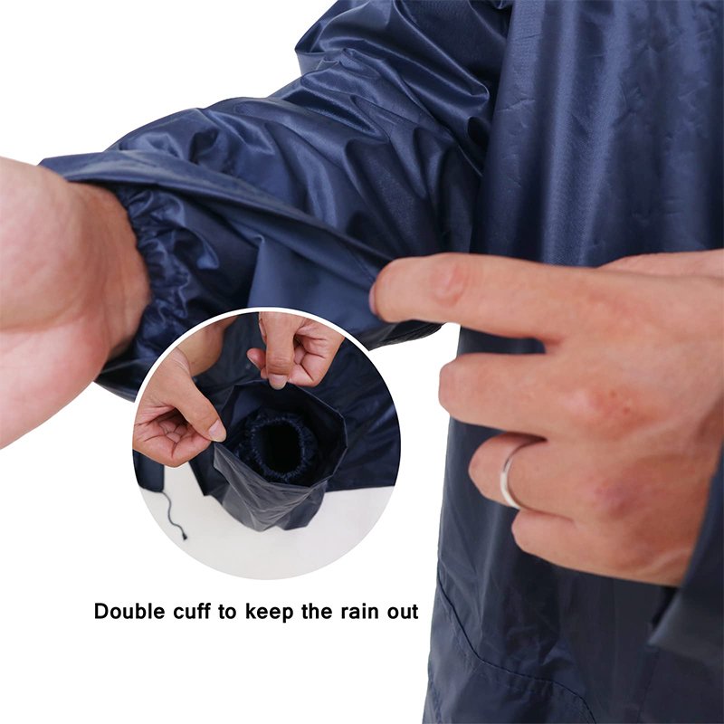 Wholesale Oxford Labor Protection Hiking Site Adult Cycling Motorcycle Split Raincoat Reflective Rainpants Set