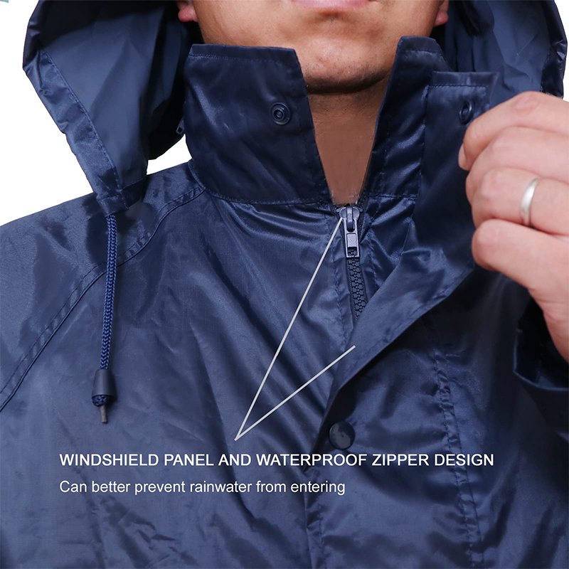 Wholesale Oxford Labor Protection Hiking Site Adult Cycling Motorcycle Split Raincoat Reflective Rainpants Set