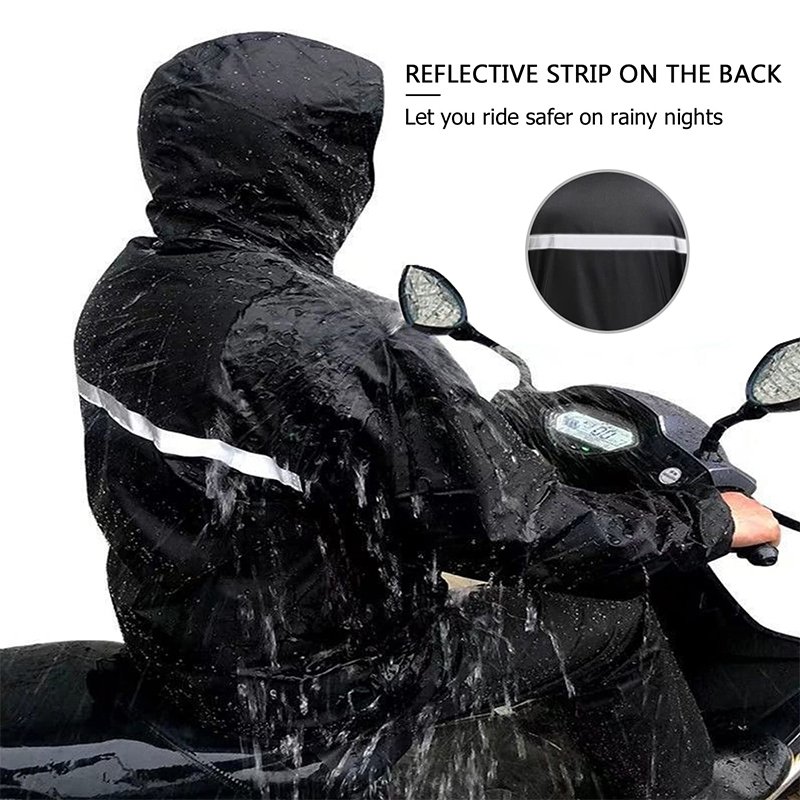 Wholesale Oxford Labor Protection Hiking Site Adult Cycling Motorcycle Split Raincoat Reflective Rainpants Set