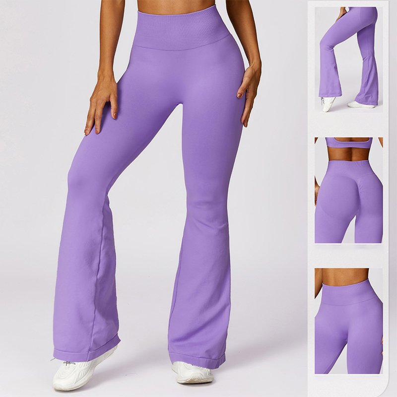 Wholesale High Quality Wide Leg Flare Pants High Waisted Hip Lifting Flared Yoga Pants For Woman Gym Leggings For Women