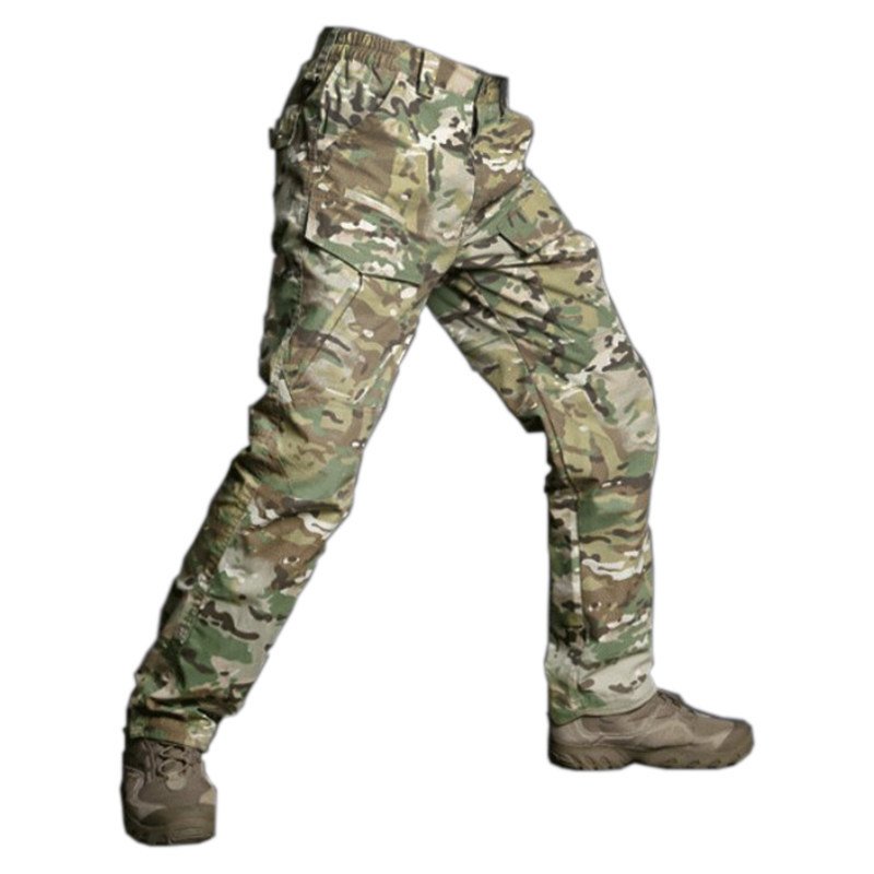 Men's tactical pants camouflage pants urban outdoor overalls multi-bag wear-resistant waterproof training trousers