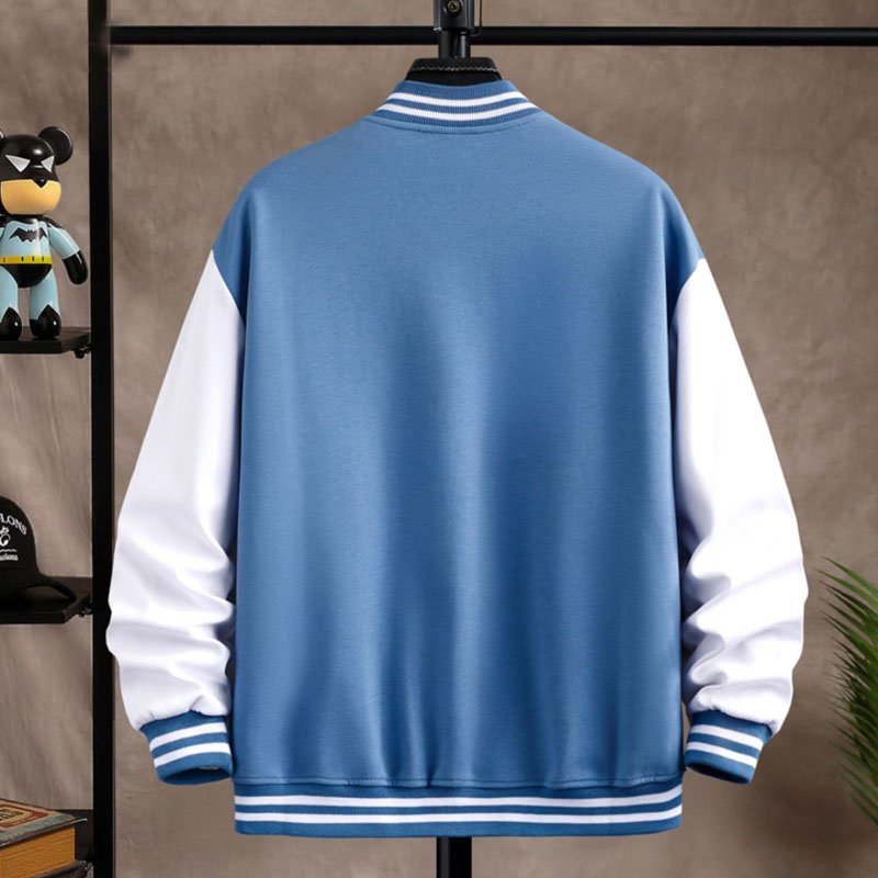 Custom Cool Style Striped Breathable Varsity Jackets Baseball Varsity Jackets for Men Letter Baseball Jacket