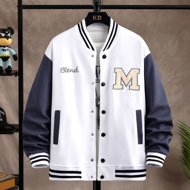 Custom Cool Style Striped Breathable Varsity Jackets Baseball Varsity Jackets for Men Letter Baseball Jacket