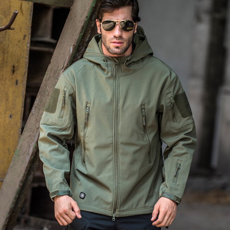 In Stock Windproof Tactical Coat Soft Shell Combat Jacket Hiking Camping Waterproof Jacket