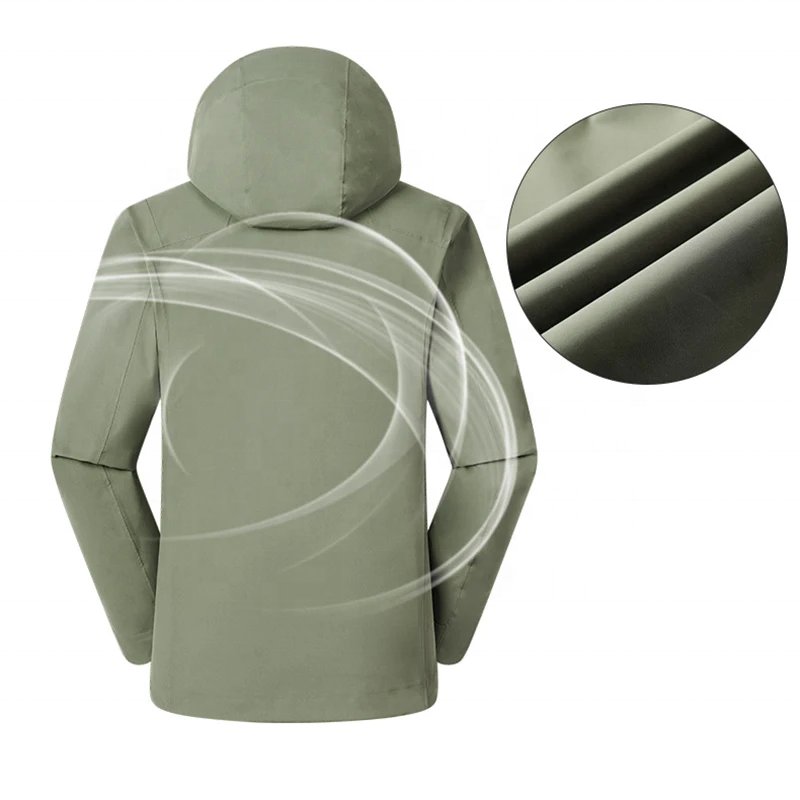 Custom Outdoor Breathable Hiking Jackets Men Plus Size Windproof Camping Fishing Jacket Waterproof Soft Shell Hoodies Jackets