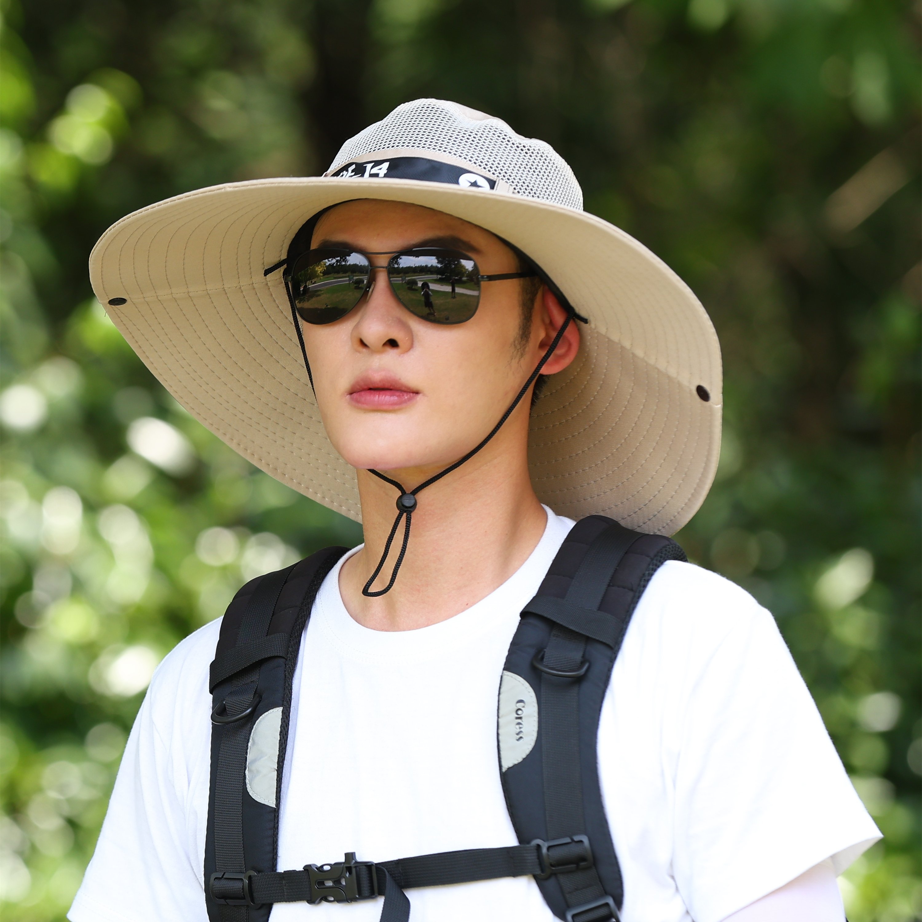 15cm Wide Brim Summer Sun Protection Hats Outdoor Male Beach Fisherman Sun Man Hats Men Fashion Breathable Folded Bucket Hats