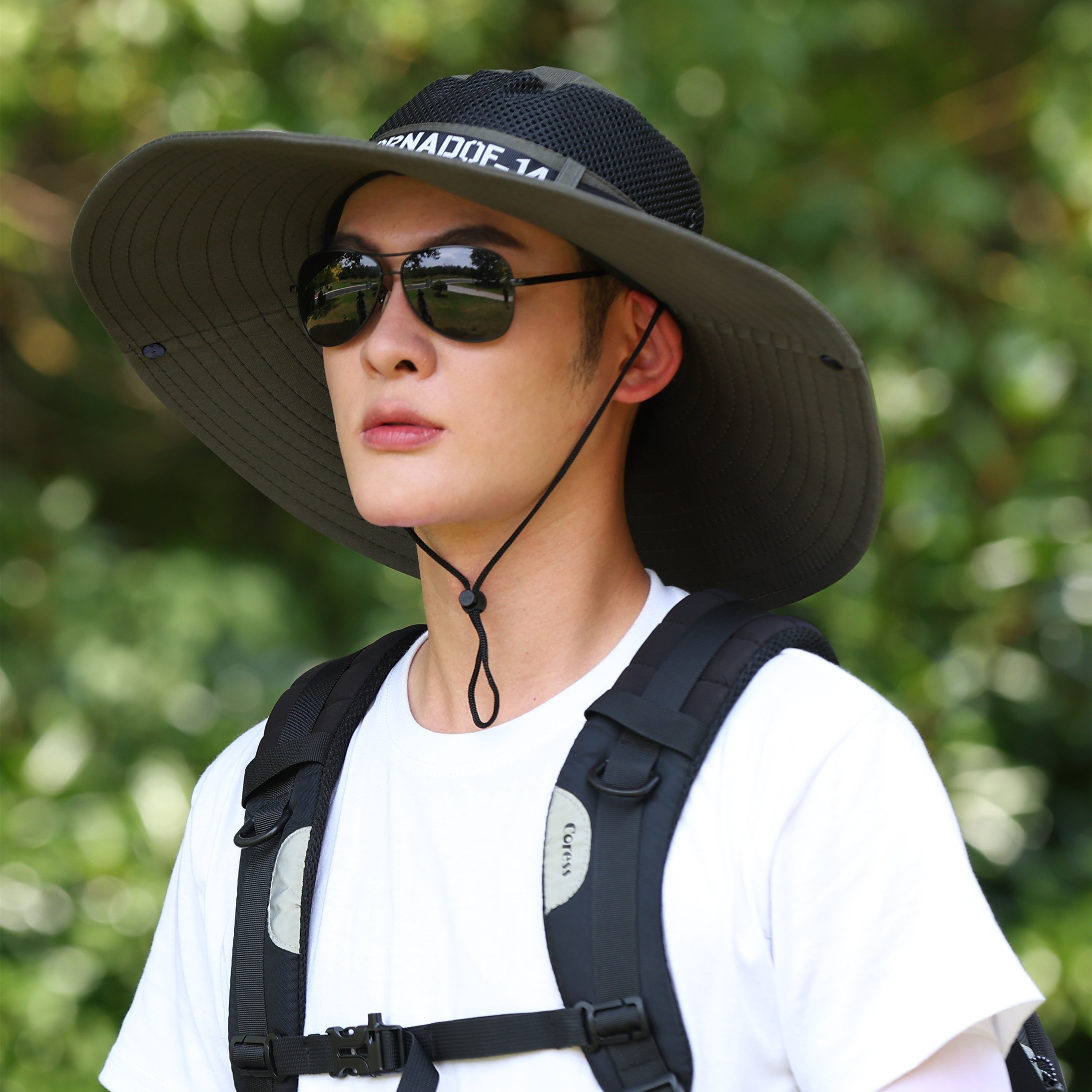 15cm Wide Brim Summer Sun Protection Hats Outdoor Male Beach Fisherman Sun Man Hats Men Fashion Breathable Folded Bucket Hats