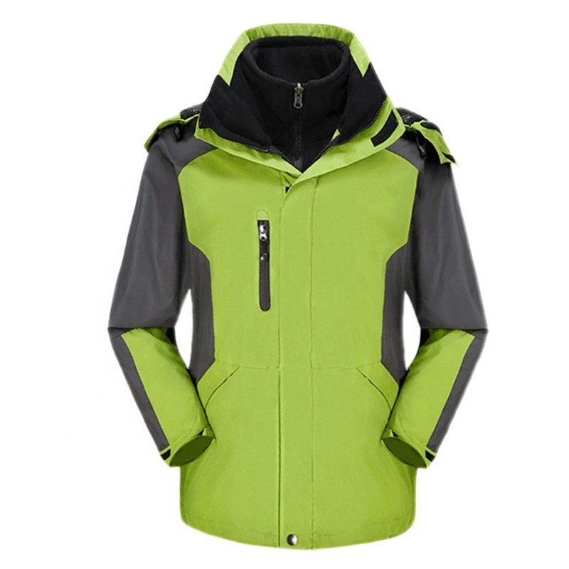 2 in 1 Mountaineering Clothes Waterproof Hiking Outwear Men Outdoor Wear Two Jacket