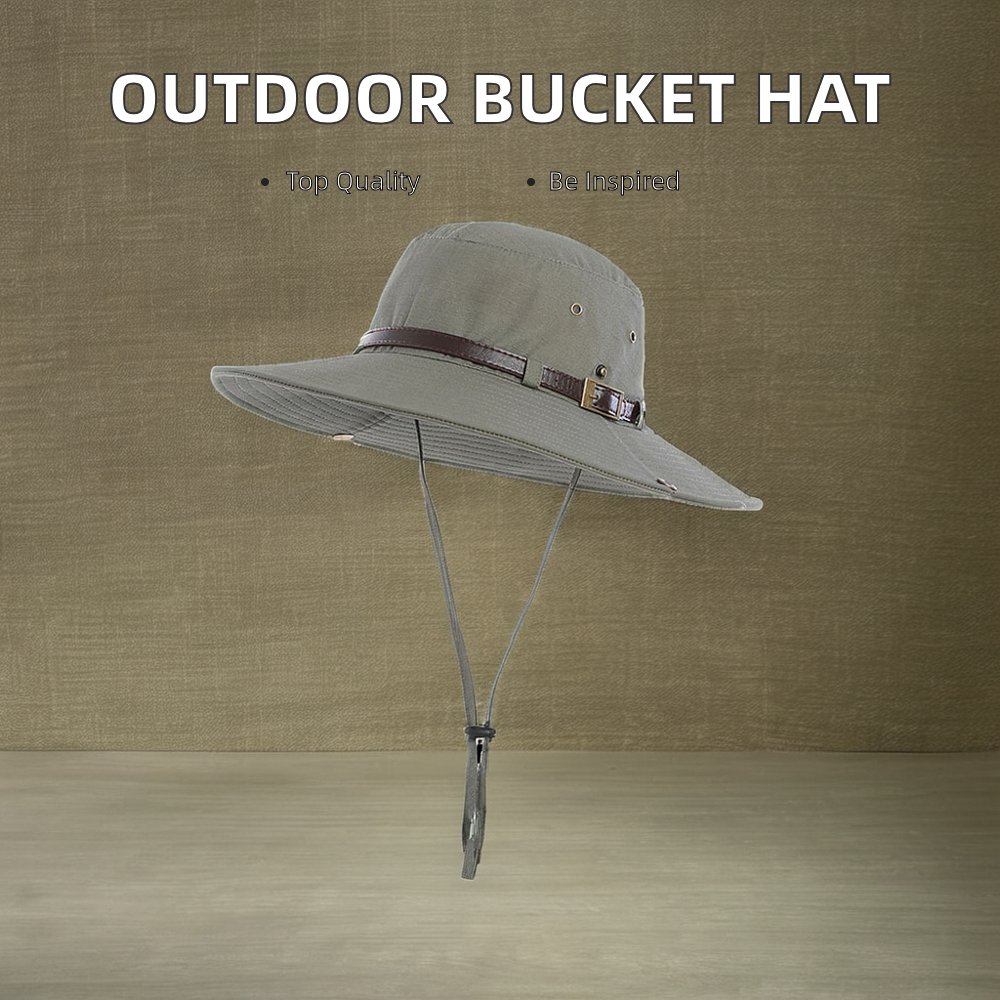 Unisex Double Layer Fisherman Bucket Hat Solid Color Sun Protection Adjustable-for Outdoor Hiking Casual Wear Travel Adults Kids