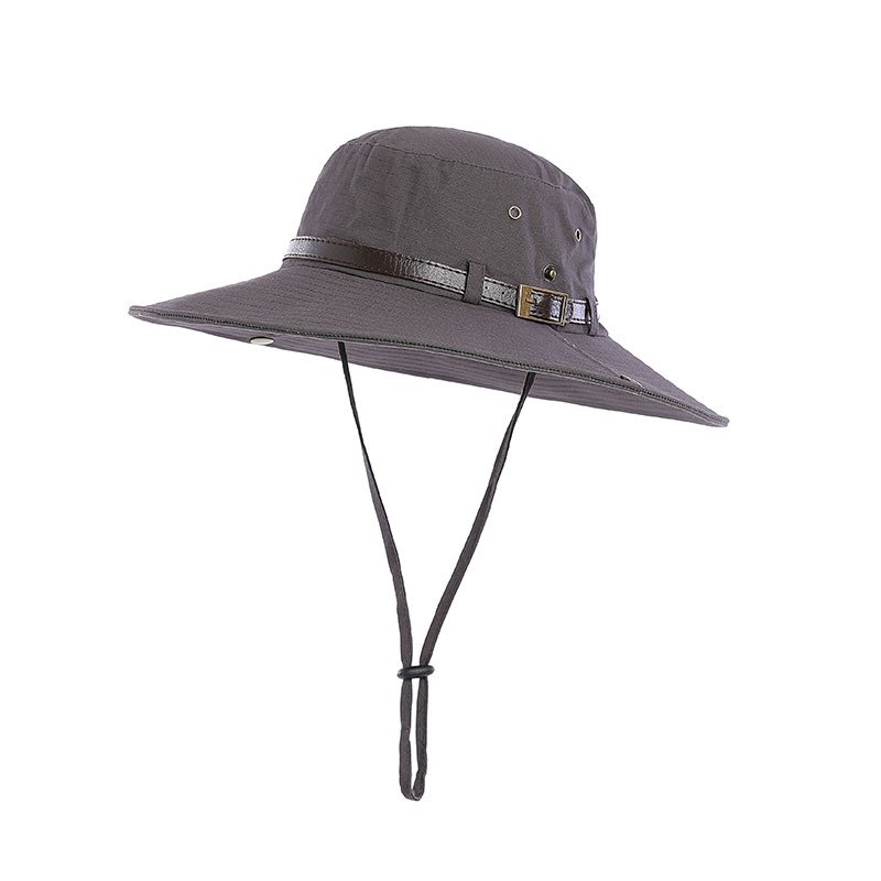 Unisex Double Layer Fisherman Bucket Hat Solid Color Sun Protection Adjustable-for Outdoor Hiking Casual Wear Travel Adults Kids