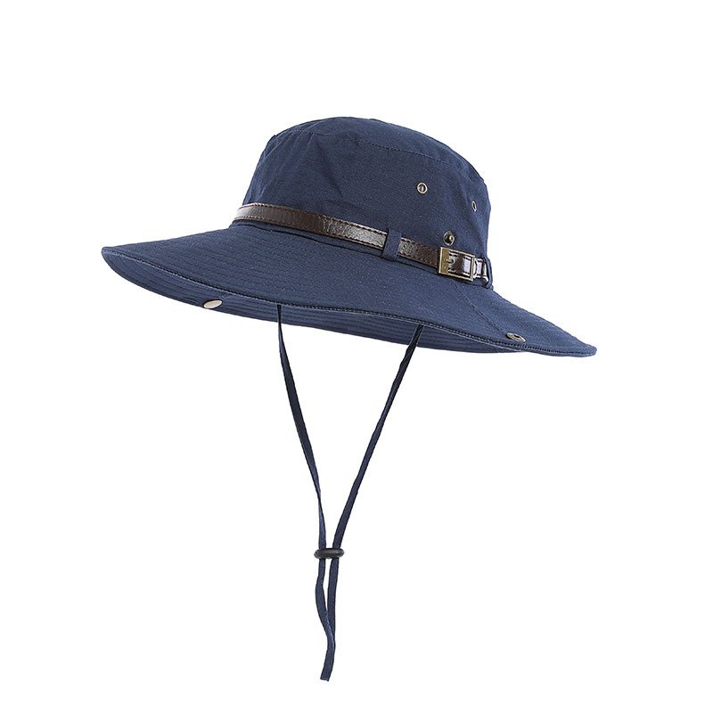 Unisex Double Layer Fisherman Bucket Hat Solid Color Sun Protection Adjustable-for Outdoor Hiking Casual Wear Travel Adults Kids