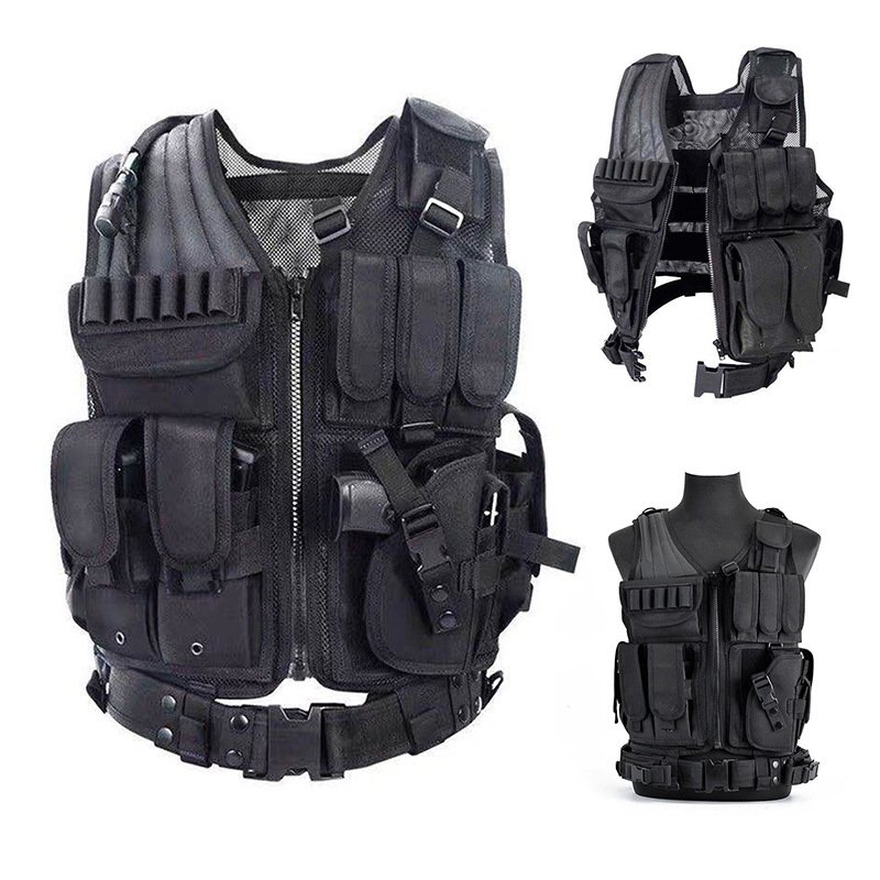 Adjustable Men's Tactical Campouflage Molle Vest Outdoor Equipment Hunting CS Shooting Vest Clothing CS Wargame Adjustable Vest