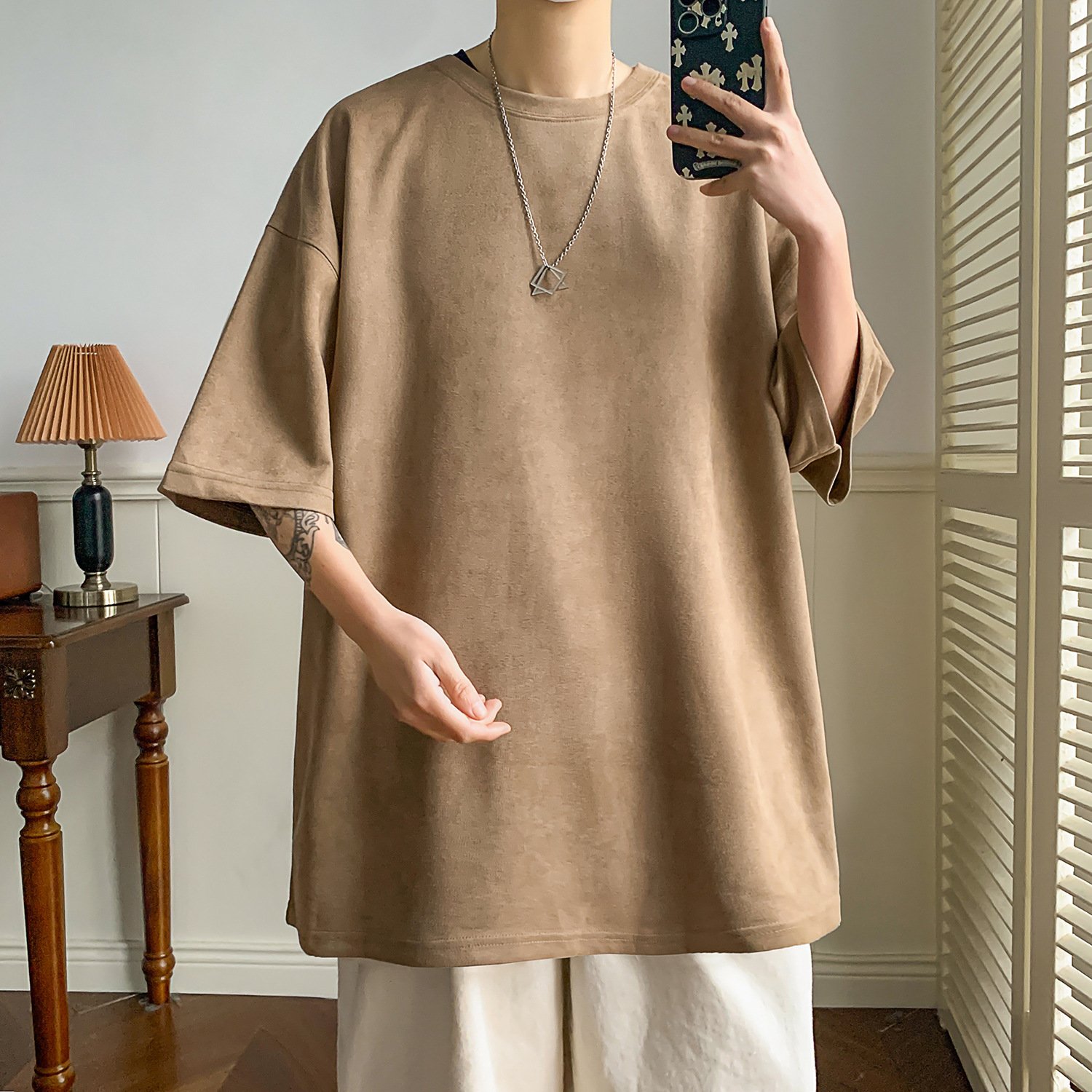 Custom Summer Maxi Dress Women Solid Blue Cotton Linen Collarless Minimalist Sleeveless Modest Button Loose Breathable ODM
