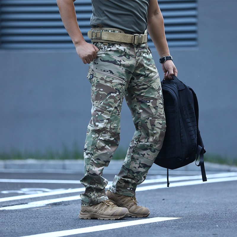 Spring and Autumn Tactical Pants Men's Stretch Quick-Dry Slim-Fit Straight Outdoor Training Quick Dry Combat