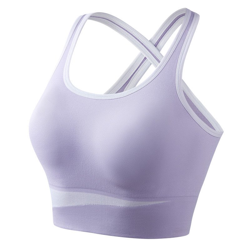 Shunaier Women Crisscross Strappy Seamless Yoga Bra Middle Support Summer Gym Sports Bra Solid Adjustable Outwork Bra
