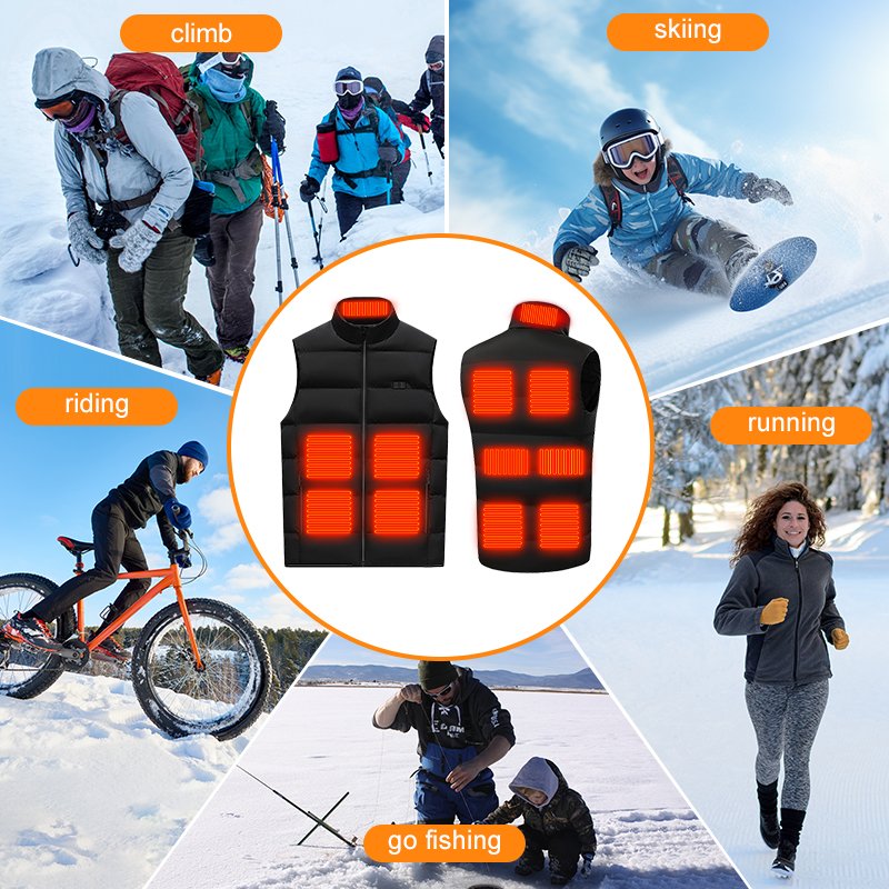 2024 Prepare Heated Vest Unisex Heated Clothing For Men Women Lightweight USB11zone Constant Temperature Heated Jacket