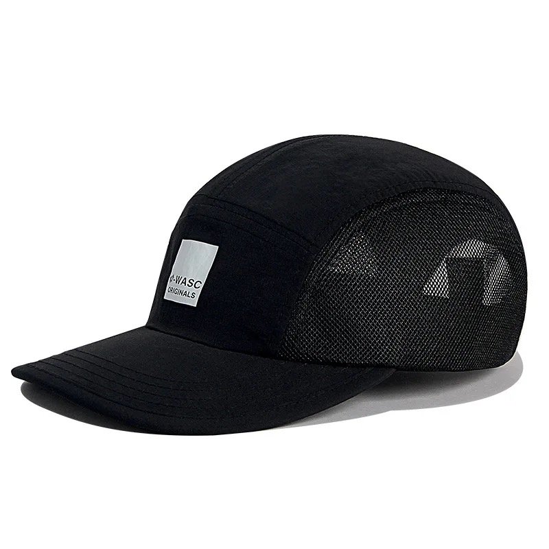 custom your own design hat 100% polyester breathable quick dry color flat cap cycling running hiking sport caps perforated hat