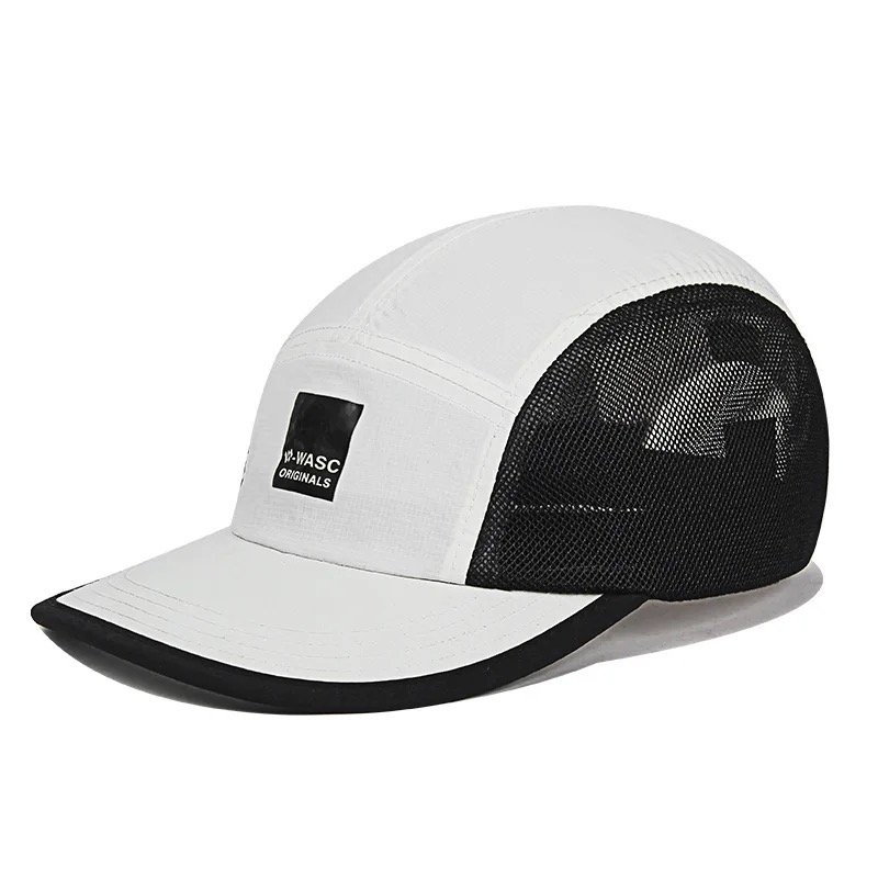 custom your own design hat 100% polyester breathable quick dry color flat cap cycling running hiking sport caps perforated hat