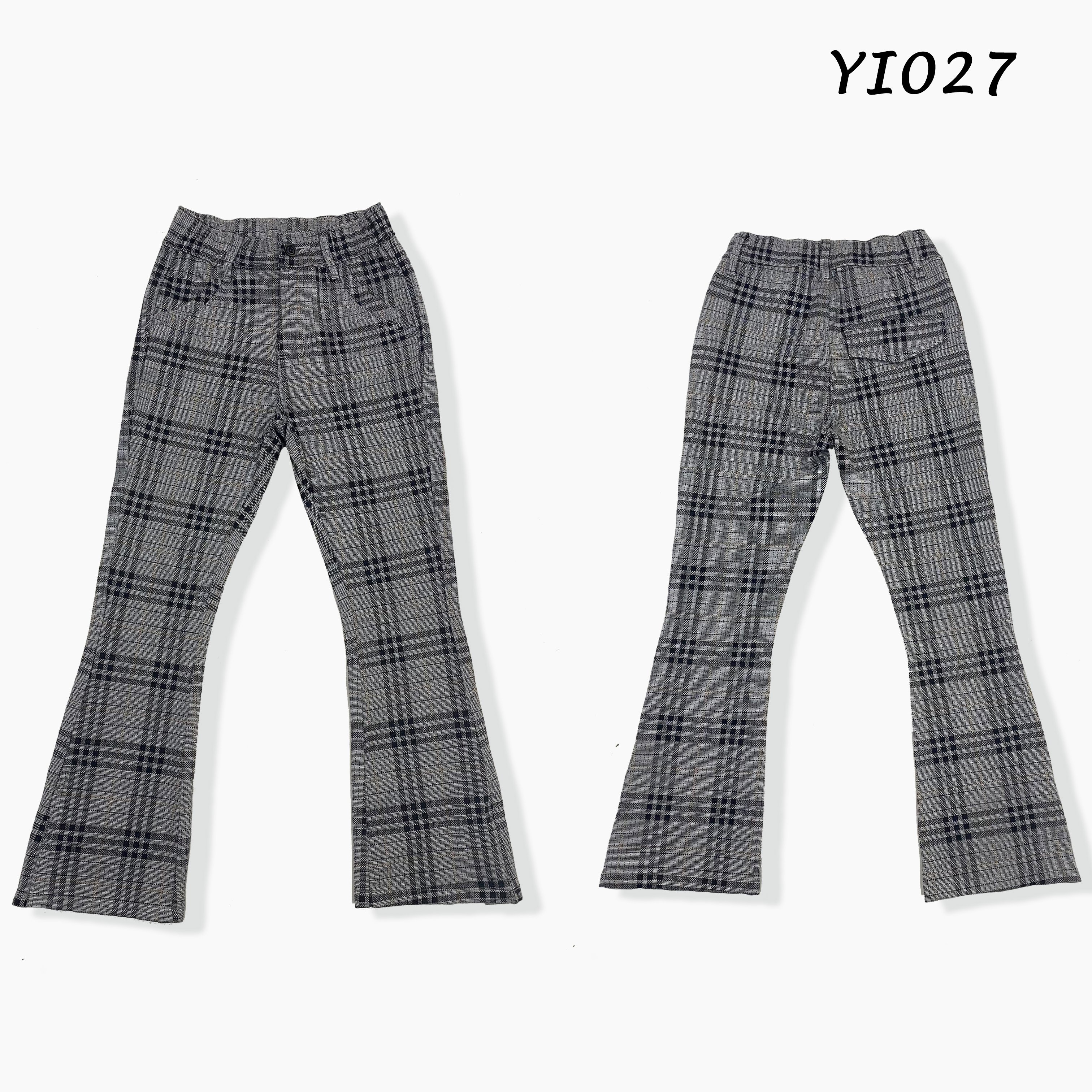 Plaid wide-leg casual pants for women, high-waisted, loose and hip-covering design, versatile floor mopping pants