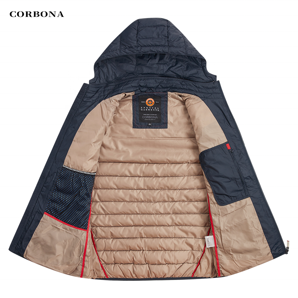 Corbona Autumn Man Winter Jacket Business Casual Lightweight Selected Cotton Outwear Sports Coat Oversize Male Clothing Homme