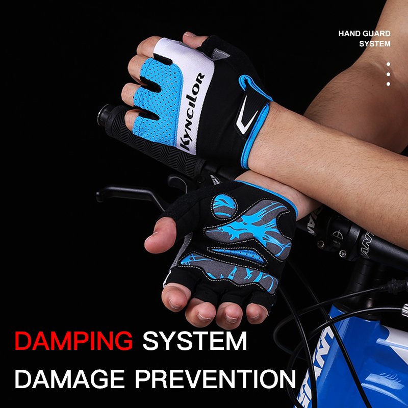 OEM Custom Half Finger Cycling Gloves Breathable Palm Protection Anti-slip Racing Glove for Motorcycle Fitness Bicycle Riding