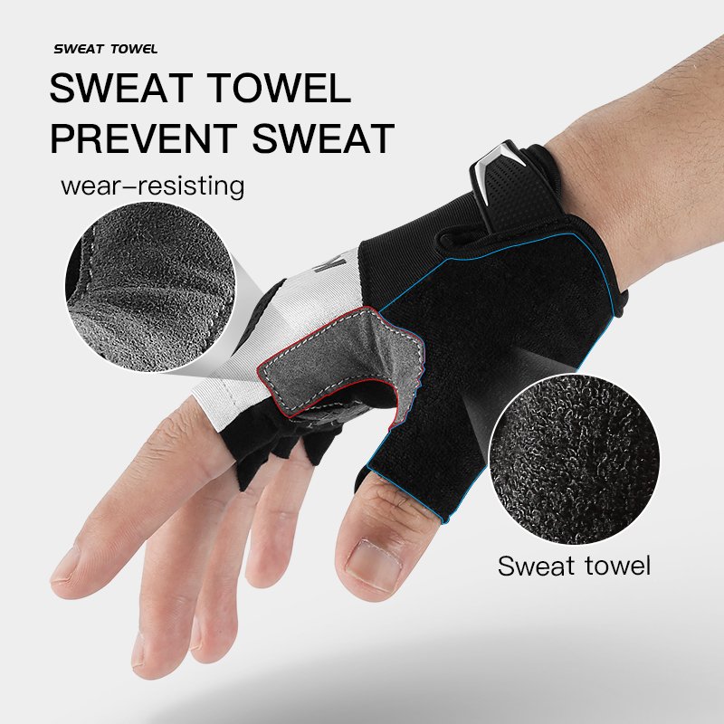 OEM Custom Half Finger Cycling Gloves Breathable Palm Protection Anti-slip Racing Glove for Motorcycle Fitness Bicycle Riding