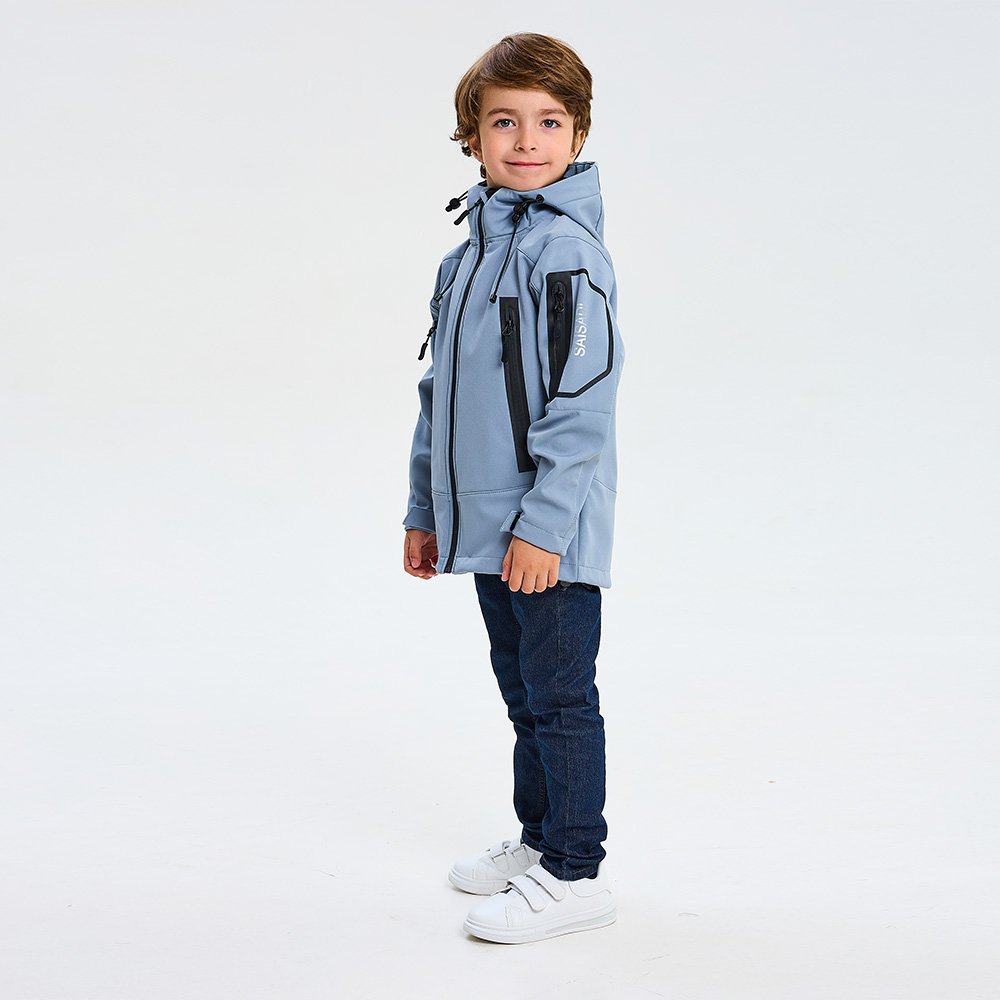 Unisex Children's Outdoor Jackets for Autumn Season Waterproof Windproof Breathable with Zipper Closure for Mountain Climbing