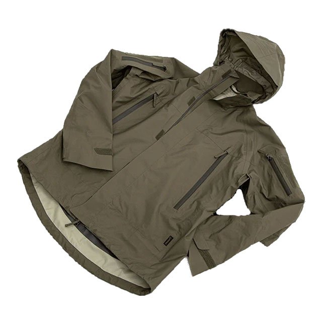 CONMR Camo Green Outdoor Rain Tactical Jacket Multi-pocket Waterproof Jacket and Quick Dry Made of Polyamide for Adults