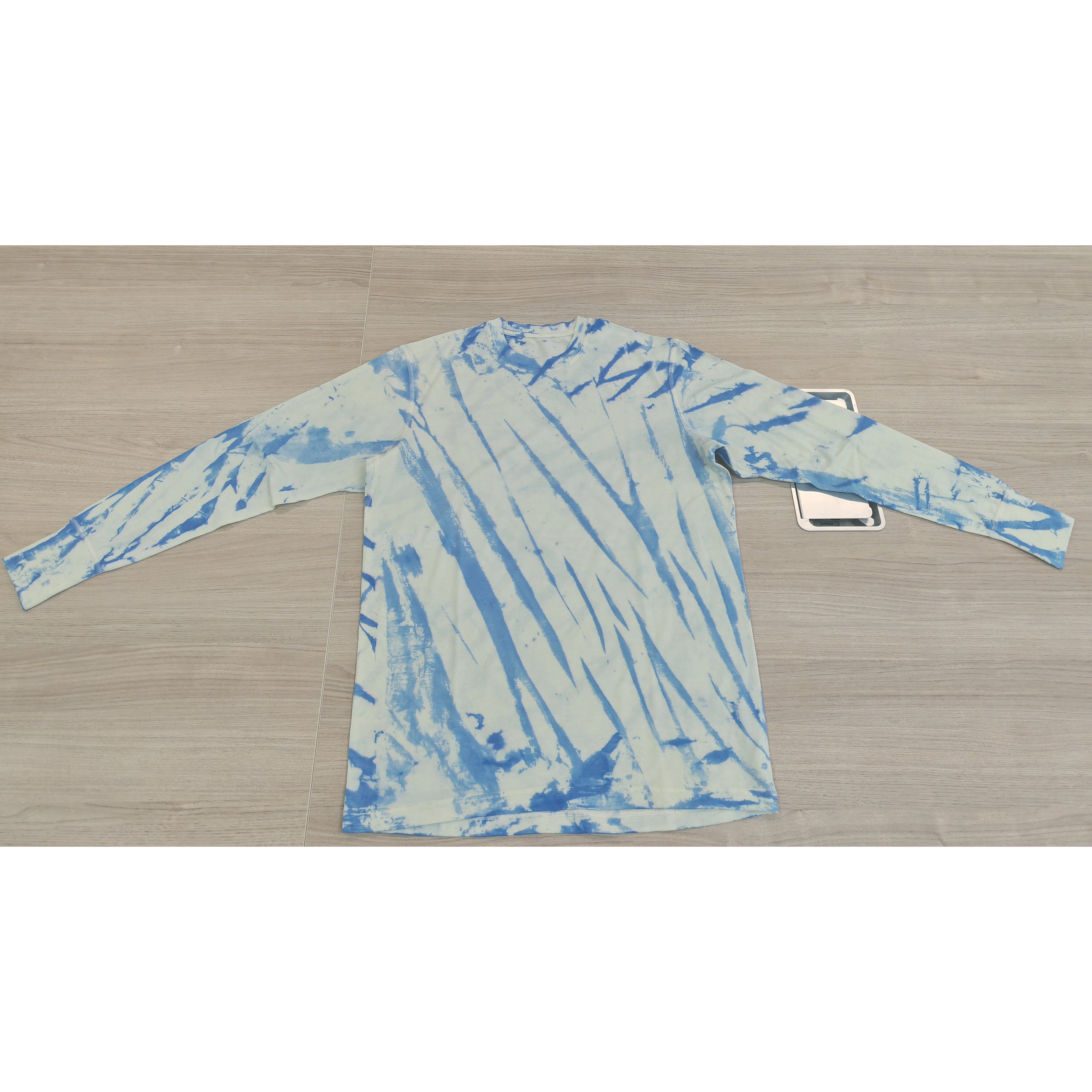 New Fashion Tie Dying 100% Merino Wool Long Sleeve Base Layer crew neck Shirt Blend Merino Wool Long Sleeve Shirts